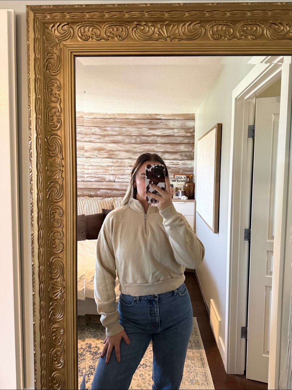 TNA Cozy Fleece Half-Zip Cropped Sweater | Aritzia Quarter-Zip